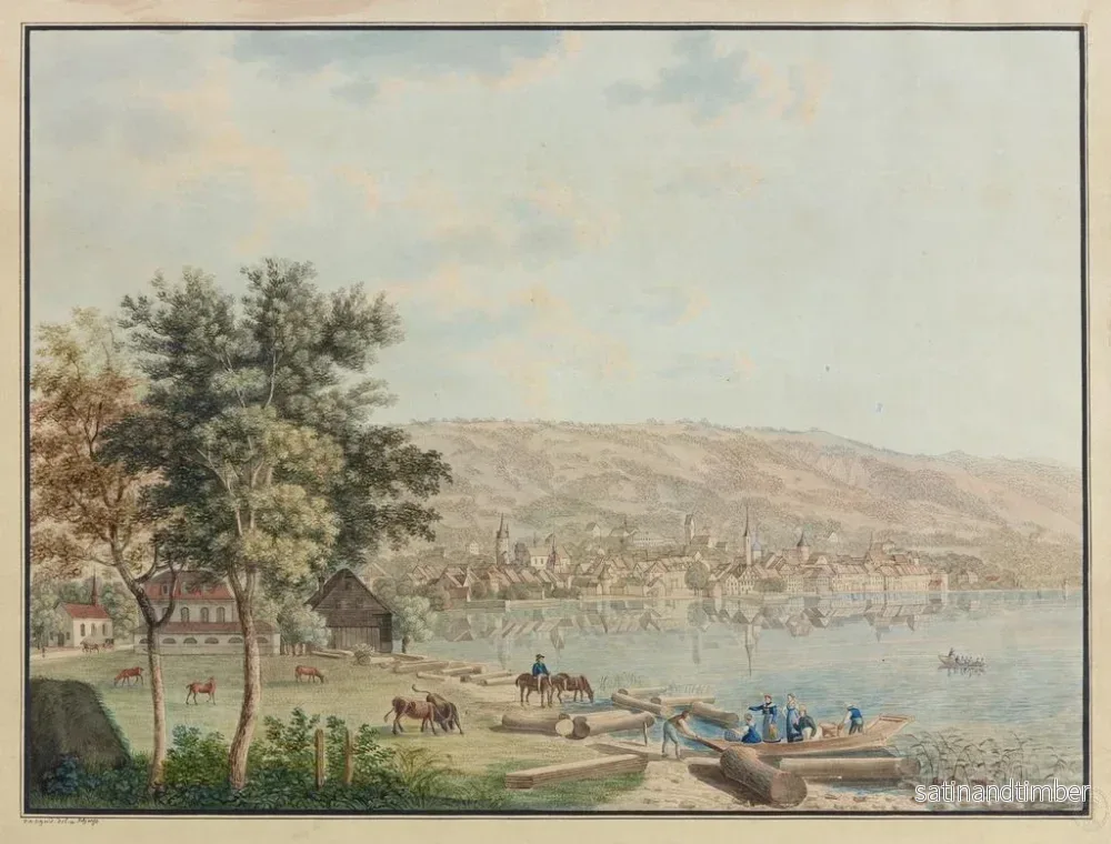Reproduktion av målningen av staden Zug och Zoug-sjön - David Alois Schmid - Bild 2