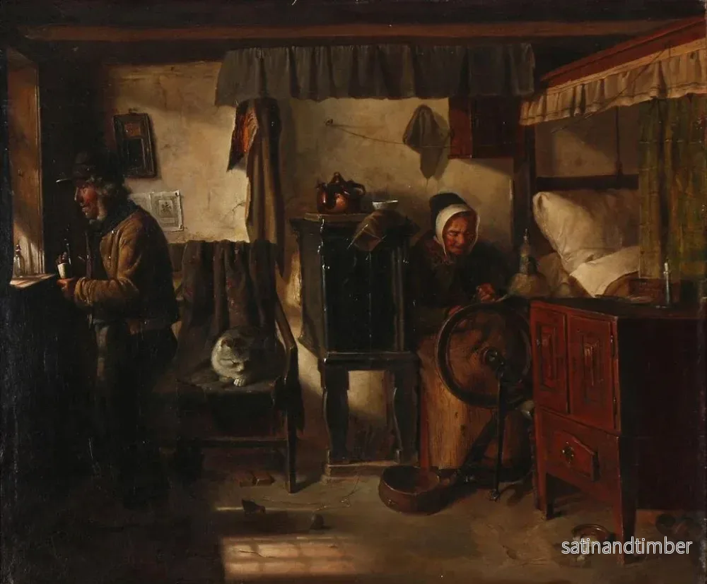 Reproduktion av målningen av ett inomhuslandskap - Ludvig Abelin Schou - Bild 2