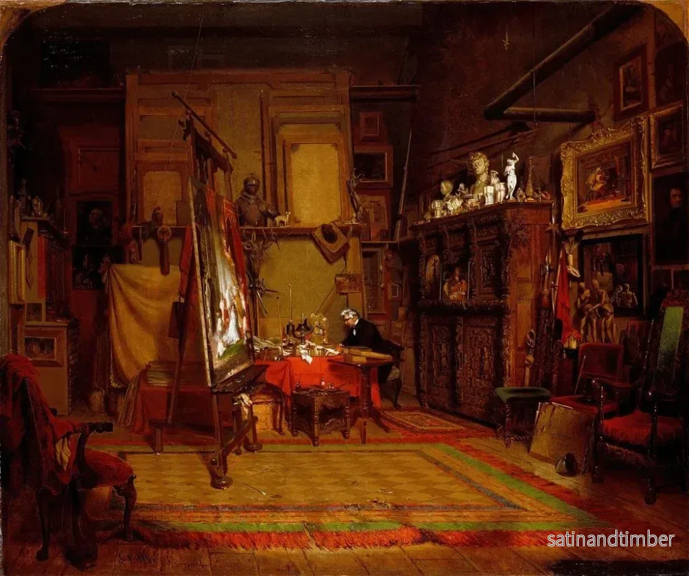 Reproduktion av målningen Un atelier d'artiste - John Ferguson Weir - Bild 2