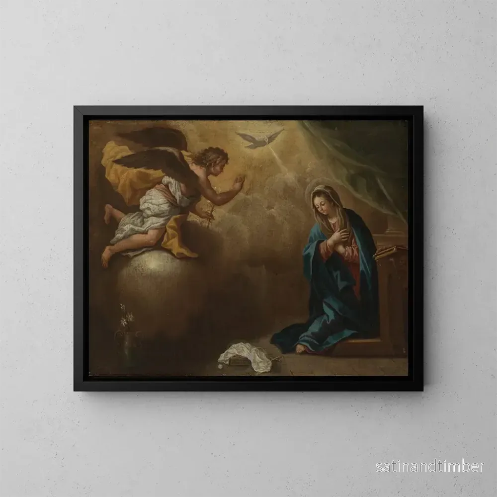 Reproduktion av målningen Annunciation to Mary - Paolo de Matteis