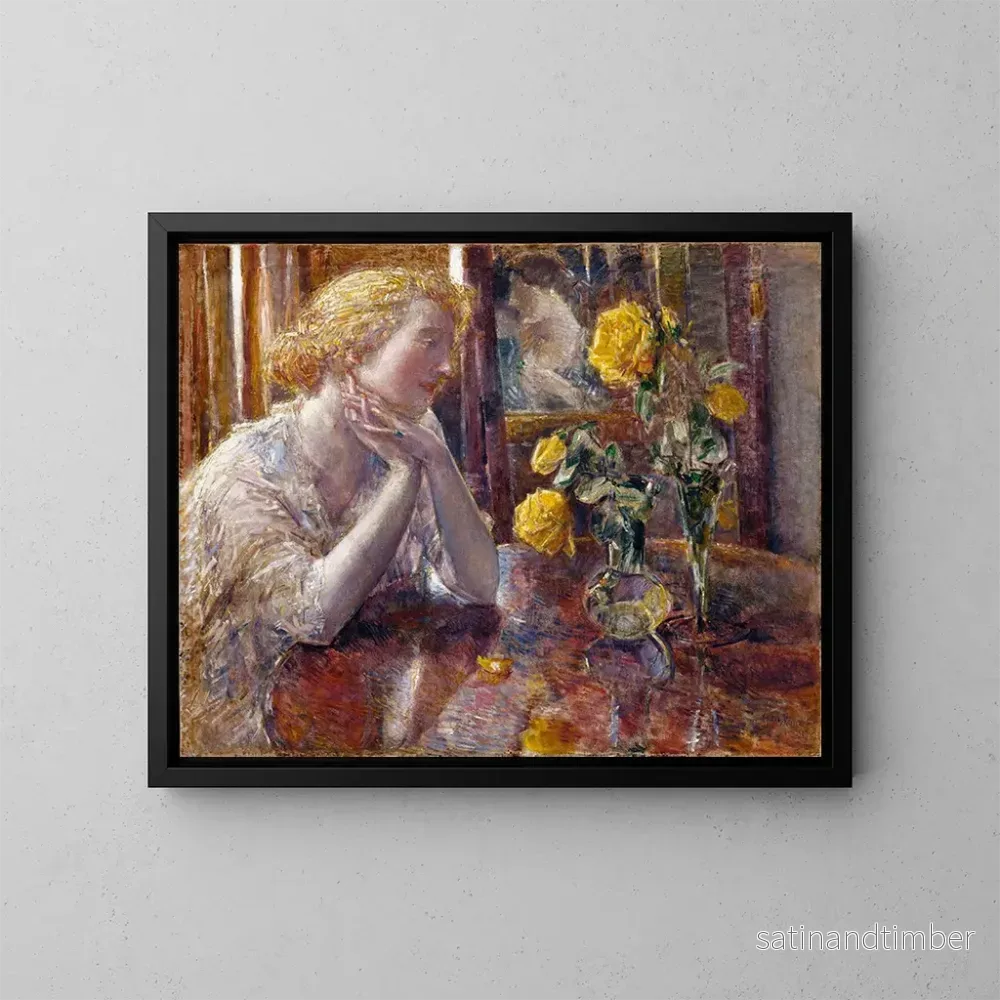 Reproduktion av målningen Roses Marchal Niel – Childe Hassam Reproduktion av målningen Roses Marchal Niel – Childe Hassam
