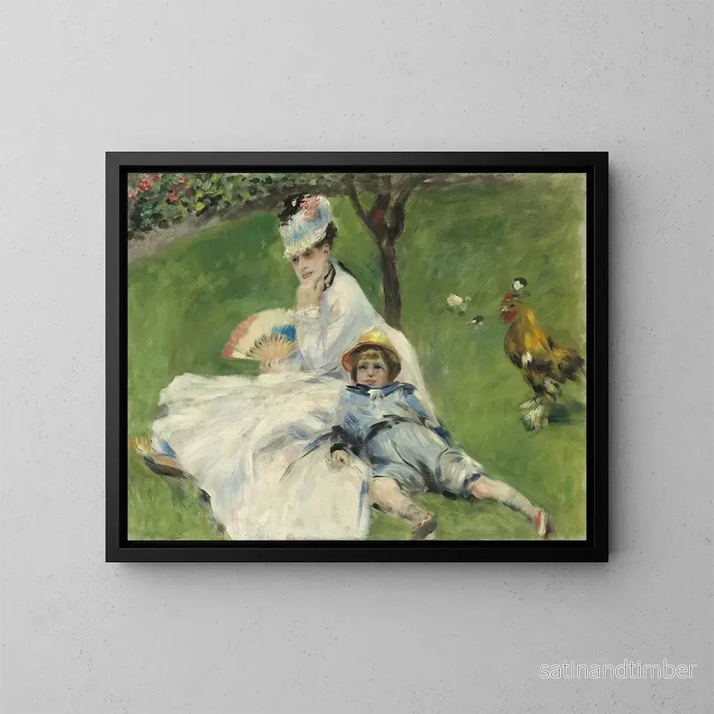Reproduktion av målningen Madame Monet et son fils - Pierre-Auguste Renoir