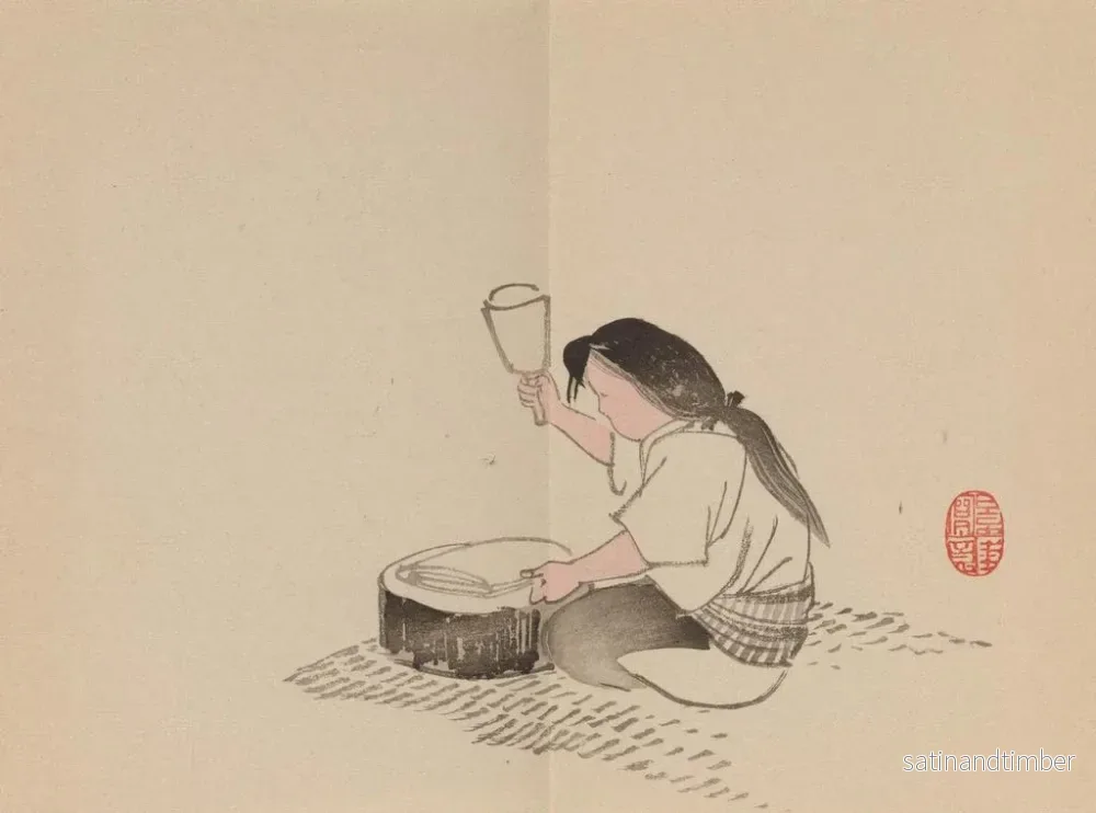 Reproduktion av målningen Keinen shugajō Pl. 78 - Imao Keinen - Bild 2