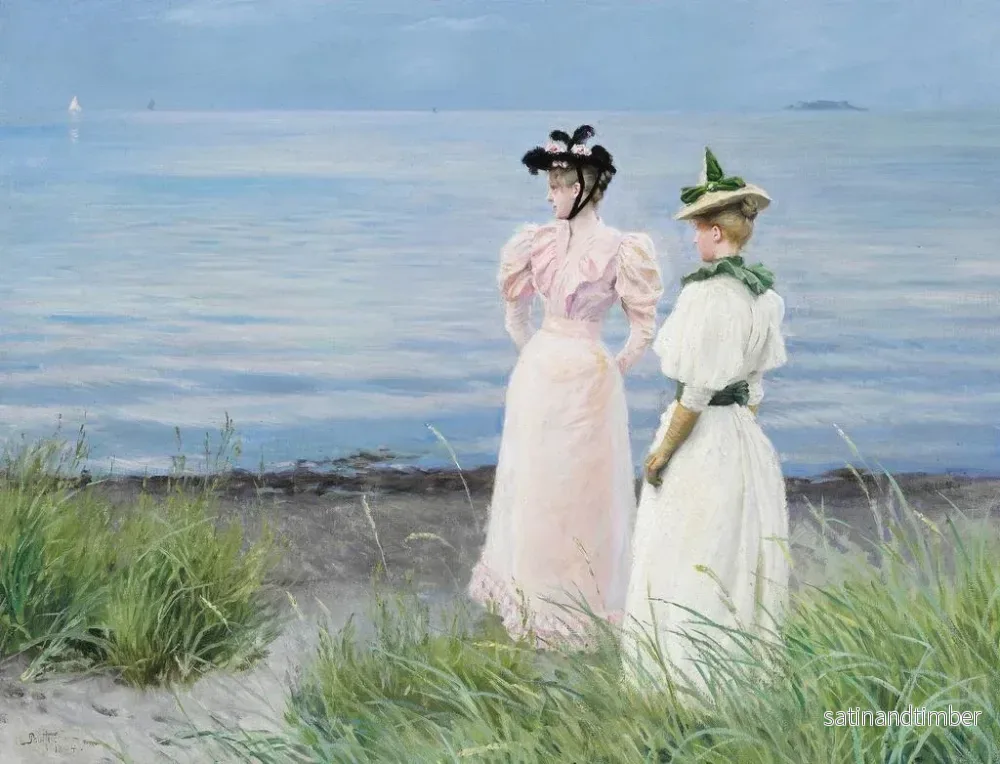 Reproduktion på stranden i Hellerup, Mademoiselle – Paul Fischer - Bild 2