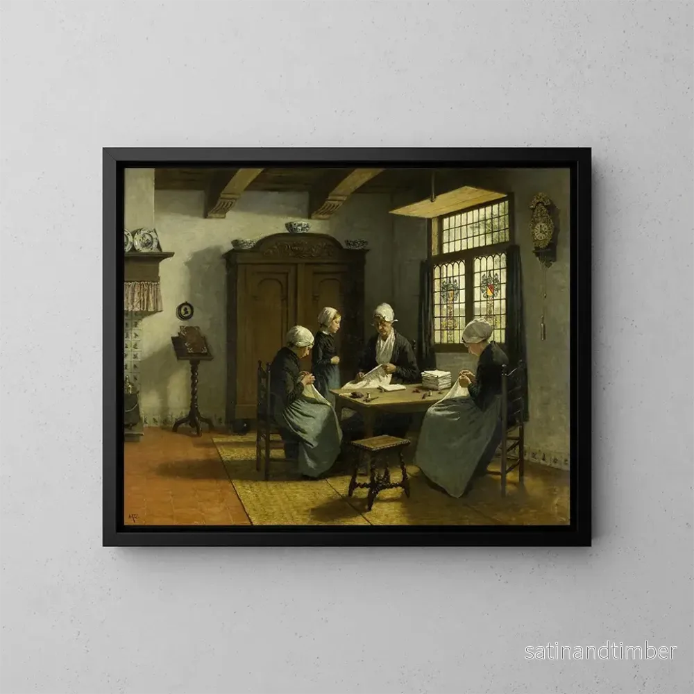 Reproduktion av målningen I barnhemmet i Katwijk-Binnen - David Adolph Constant Artz