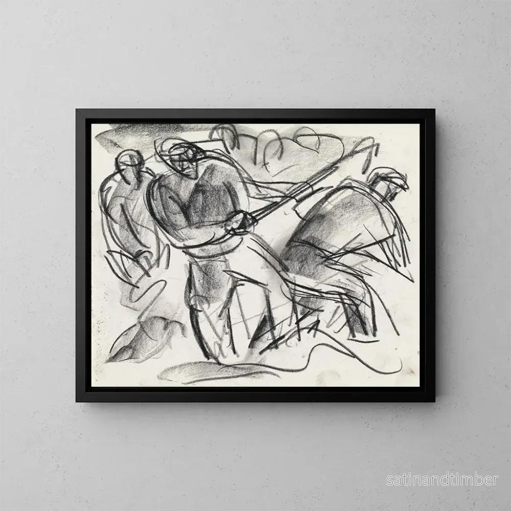 Reproduktion av målningen Studie av figurer i arbete – Leo Gestel Reproduktion av målningen Studie av figurer i arbete – Leo Gestel