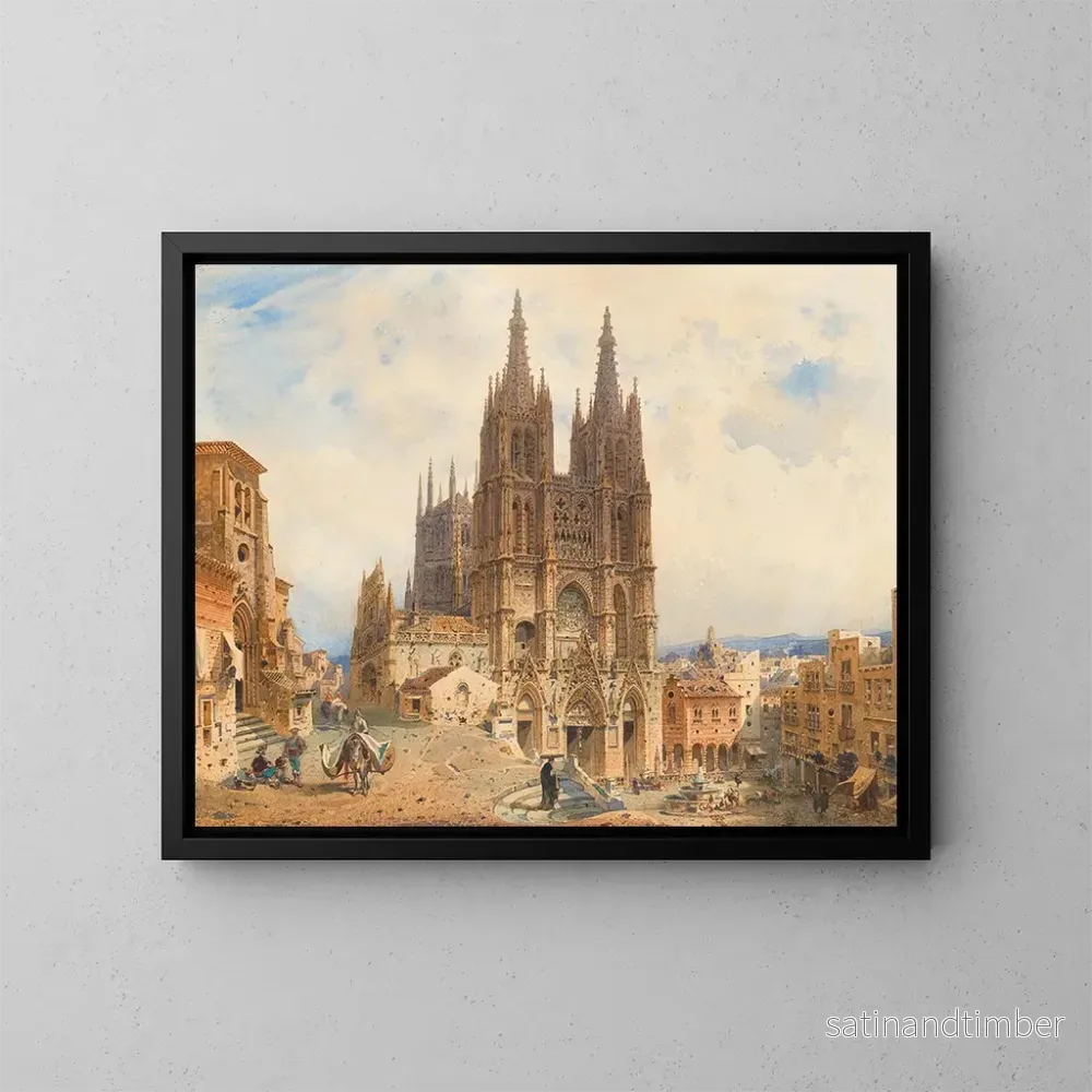 Reproduktion av målningen La cathédrale de Burgos – Friedrich Eibner Reproduktion av målningen La cathédrale de Burgos – Friedrich Eibner