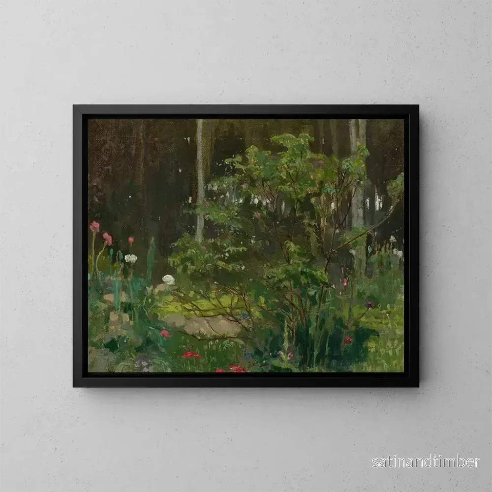 Reproduktion av målningen Landskapsbild skog - Piotr Hipolit Krasnodbski