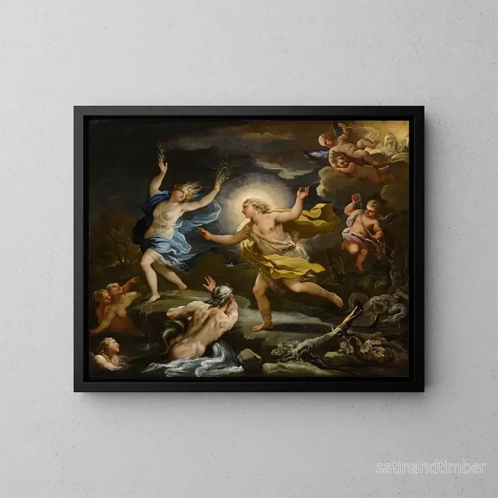 Reproduktion av målningen Apollon och Daphné - Luca Giordano