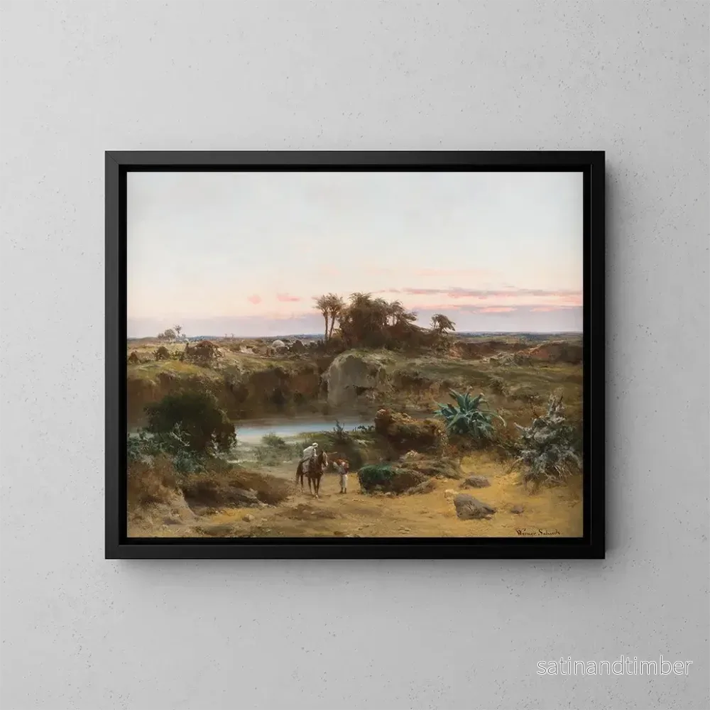 Reproduktion av målningen Oasis i öknen - Werner Wilhelm Gustav Schuch