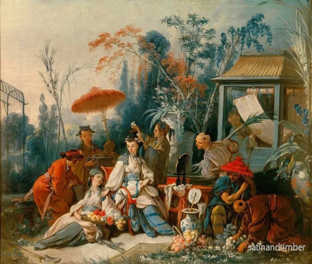 Reproduktion av målningen Le jardin chinois - François Boucher - Bild 2