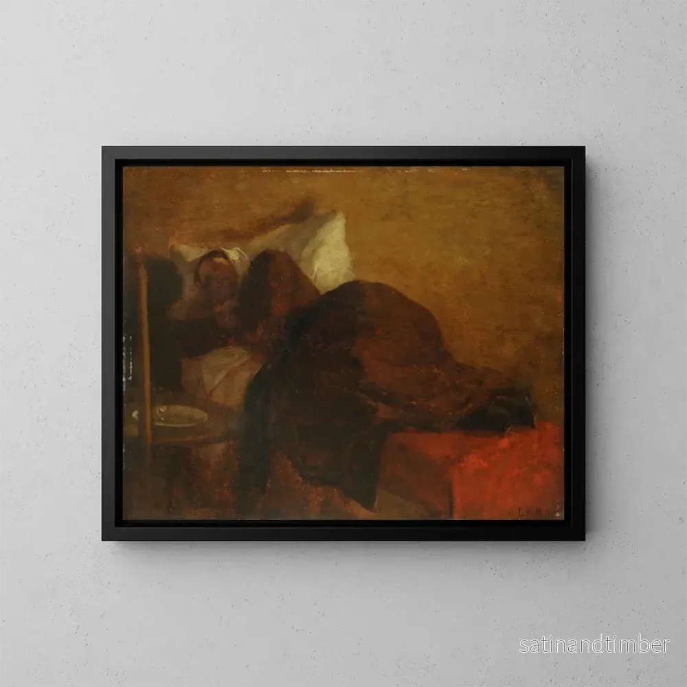 Reproduktion av målningen av konstnärens kvinna - Jean-François Millet