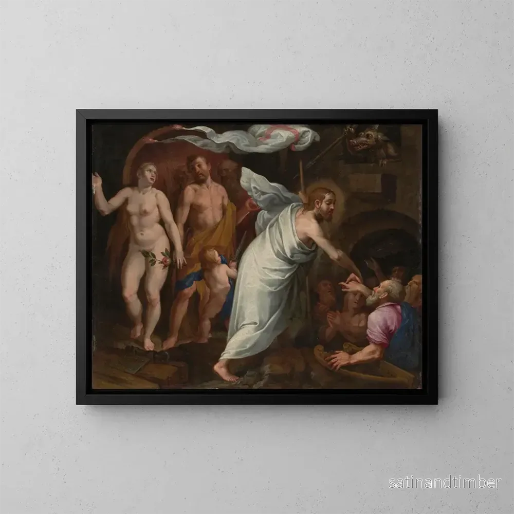 Reproduktion av målningen La Descente du Christ aux Limbes - Pablo de Céspedes
