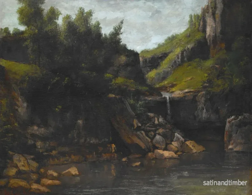 Reproduktion av målningen Cascade i ett bergigt landskap - Gustave Doré - Bild 2