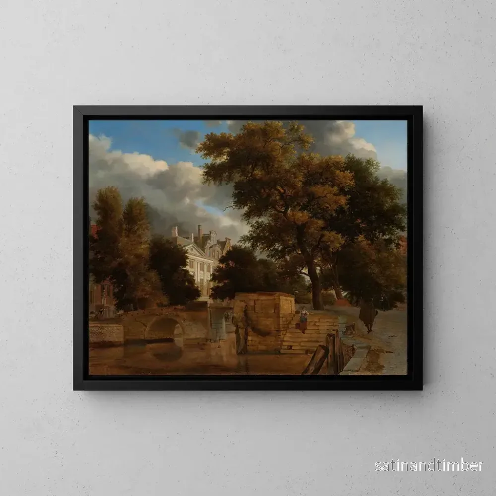 Reproduktion av målningen Le Pont de Pierre - Jan van der Heyden