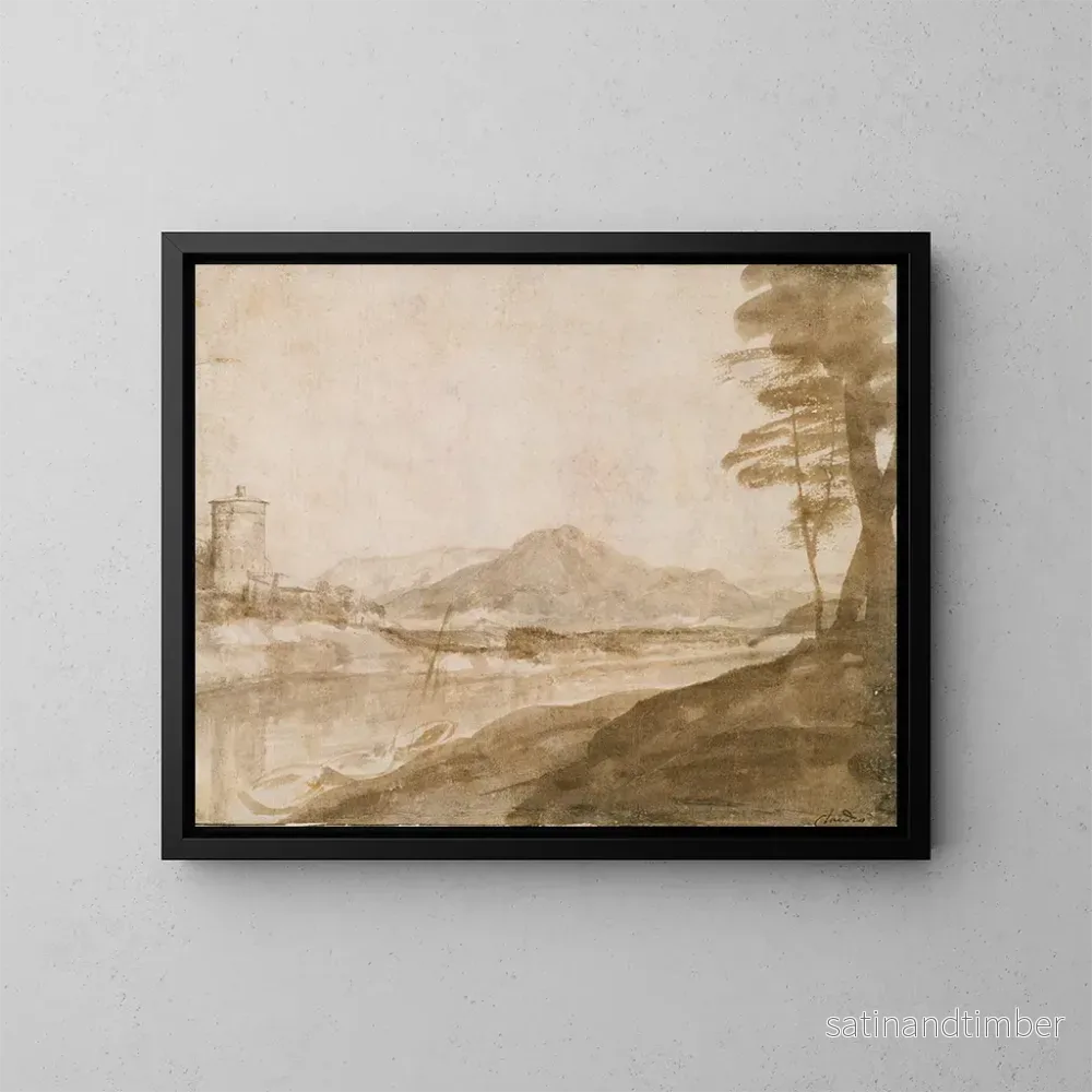 Reproduktion av målningen Landskap - Claude Lorrain