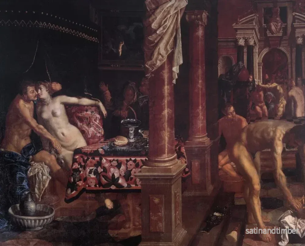 Reproduktion av målningen En badhus - Pieter Isaacsz - Bild 2