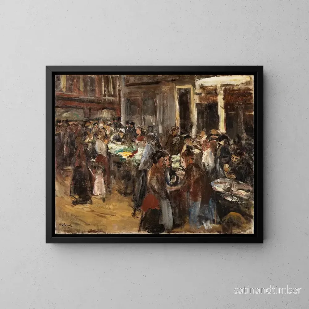 Reproduktion av målningen Marknad för ädelstenar i Amsterdam – Max Liebermann Reproduktion av målningen Marknad för ädelstenar i Amsterdam – Max Liebermann