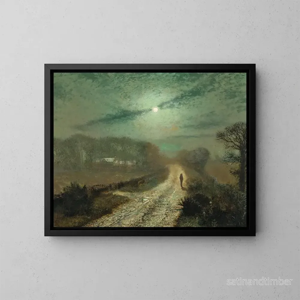 Reproduktion av målningen En landskap i månsken - John Atkinson Grimshaw