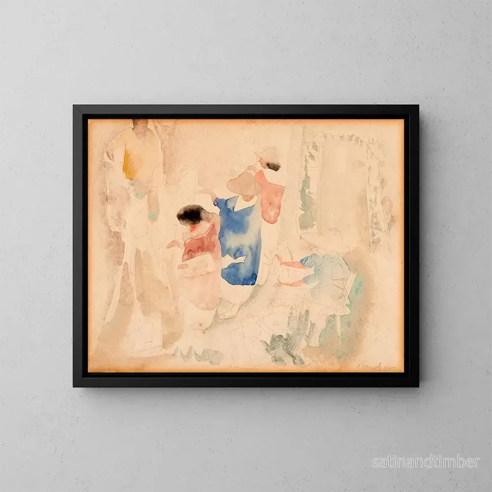 Reproduktion av målningen Esquisse d'artistes - Charles Demuth