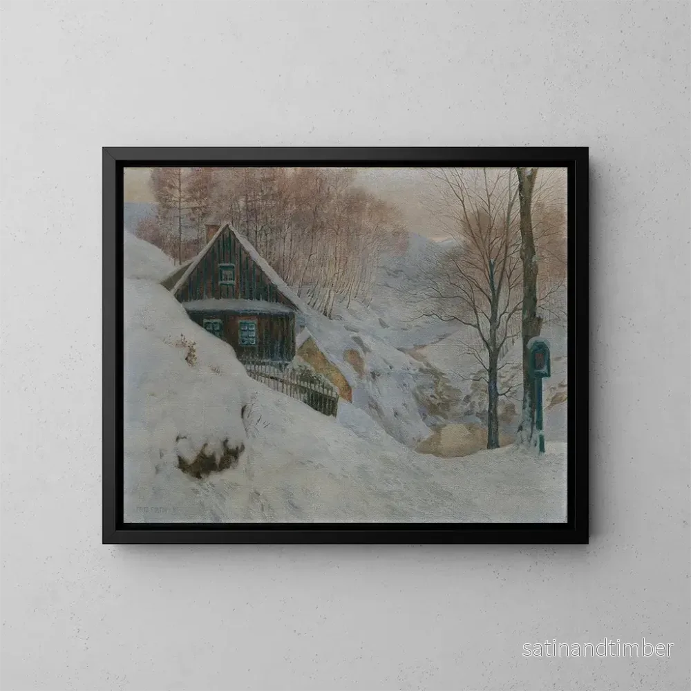 Reproduktion av målningen La vallée de Seebach près de Franzensbad - Fritz Pontini