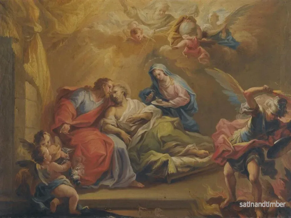 Reproduktion av målningen La Mort de saint Joseph - Miguel Parra Abril - Bild 2