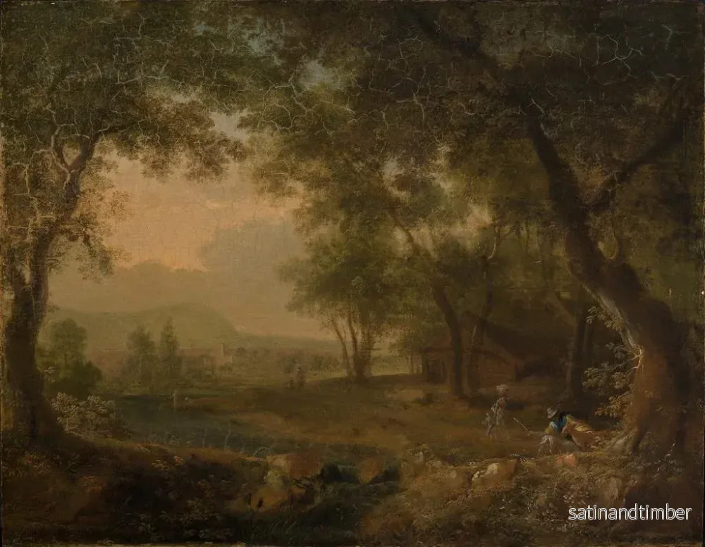Reproduktion av målningen Vue de la forêt sur un paysage du soir - Philipp Hieronymus Brinckmann - Bild 2