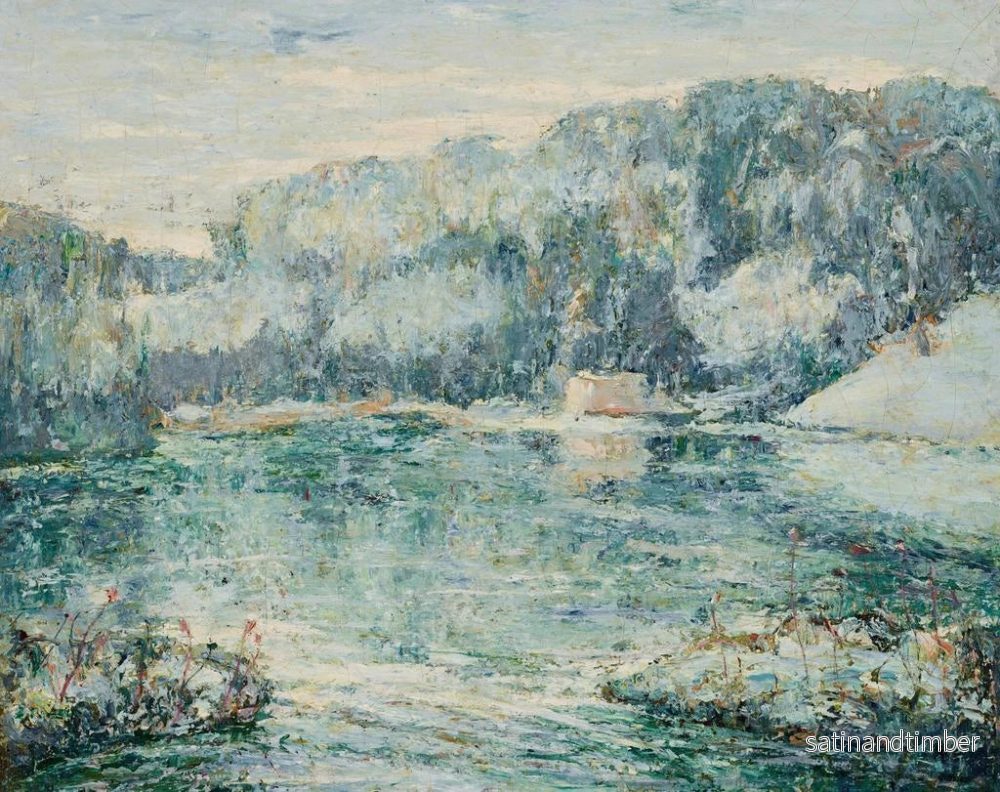 Reproduktion av målningen Vinter i Spuyten Duyvil - Ernest Lawson - Bild 2