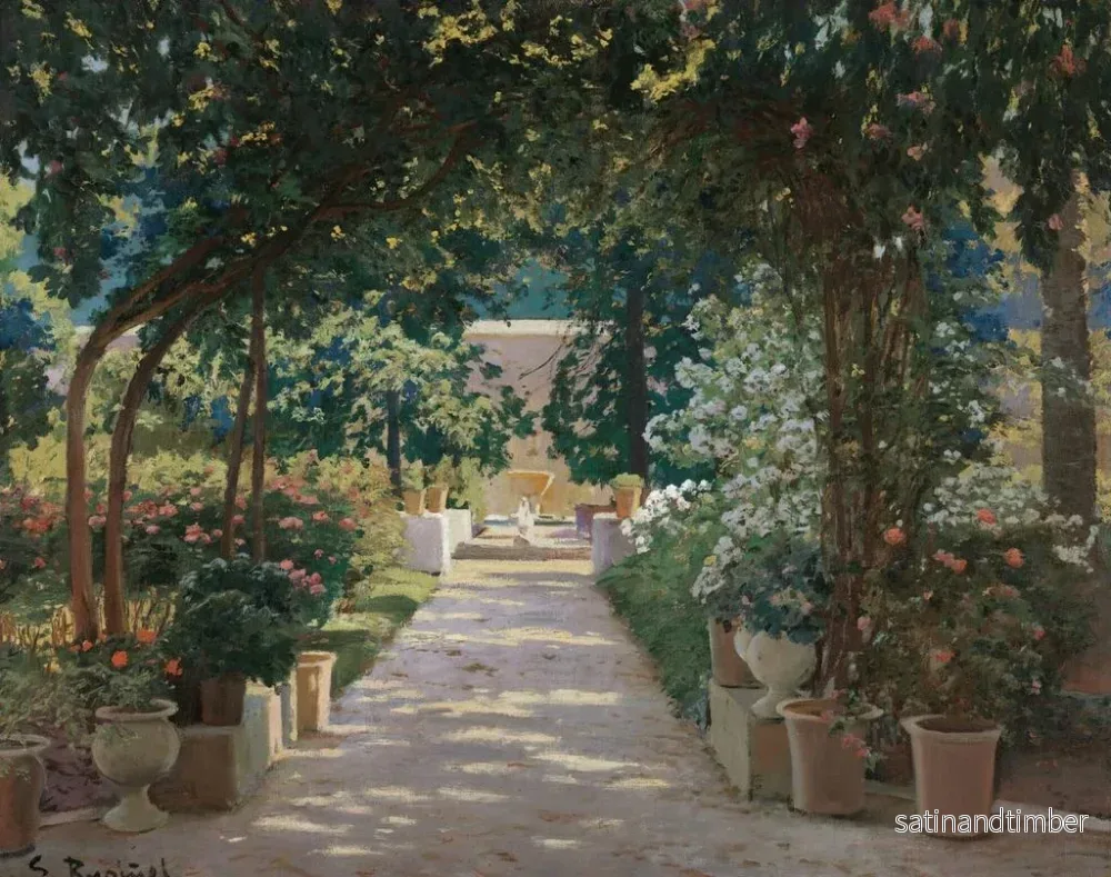 Reproduktion av målningen Pati de Jtiva - Santiago Rusiñol - Bild 2