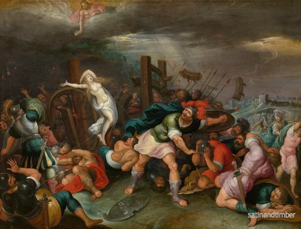 Reproduktion av målningen av heliga Katarinas av Alexandria - Hieronymus Francken II - Bild 2