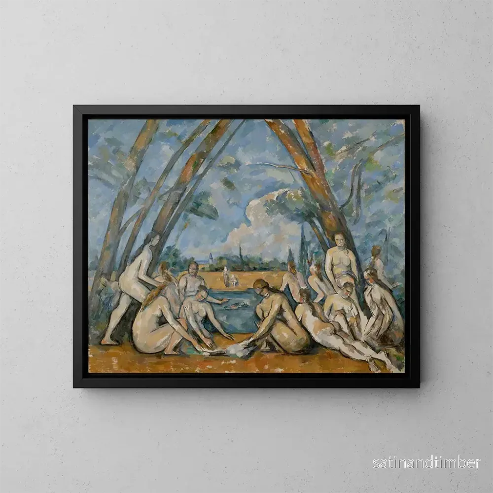 Reproduktion av målningen Les Grandes Baigneuses - Paul Cézanne