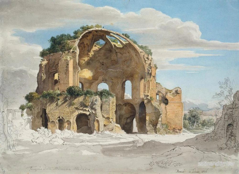 Reproduktion av målningen av Temple de Minerve Médica i Rom - Ernst Fries - Bild 2