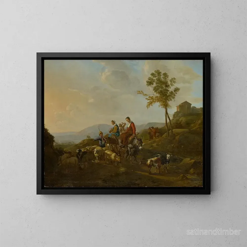 Reproduktion av målningen Landskap med herdar – Jan van Ossenbeeck Reproduktion av målningen Landskap med herdar – Jan van Ossenbeeck