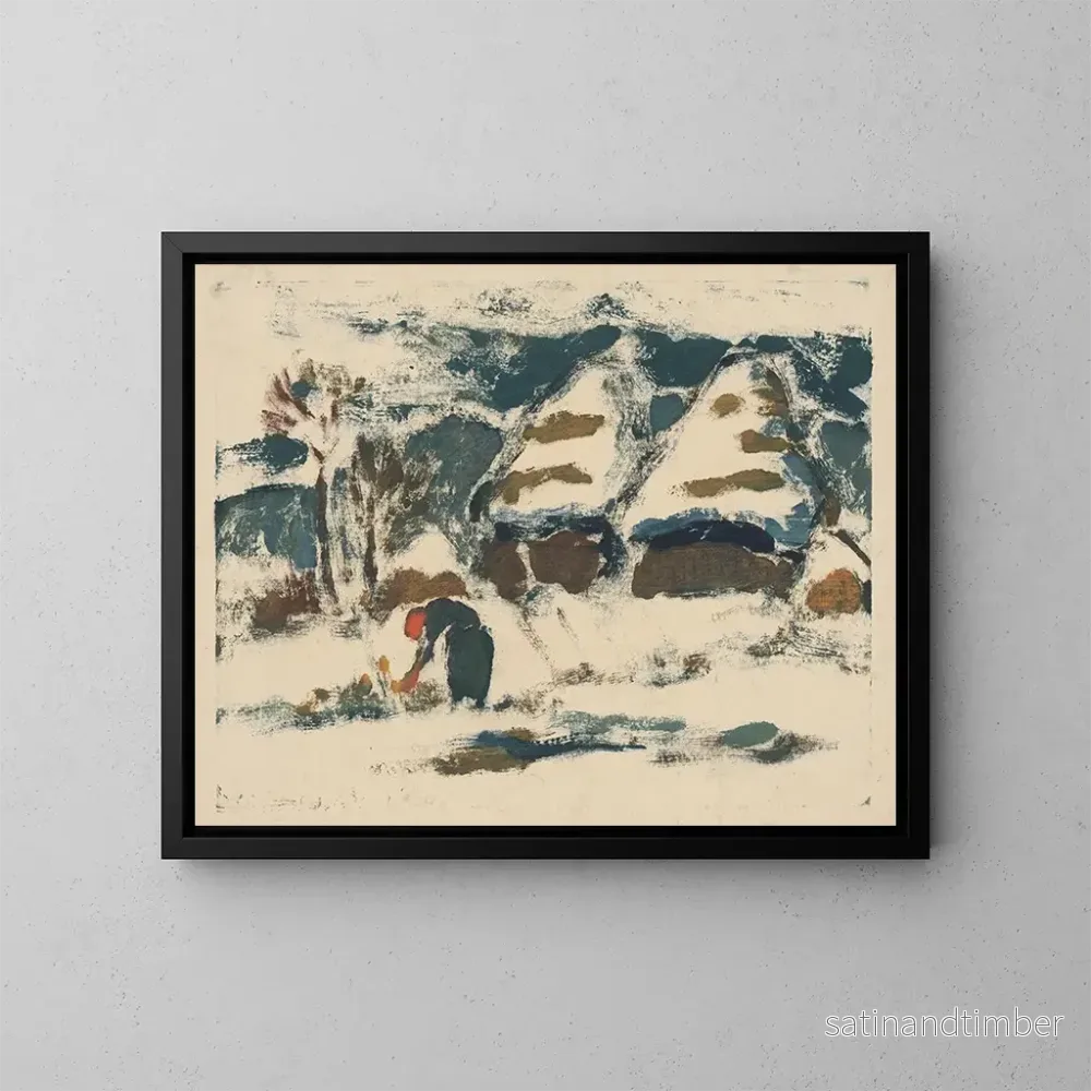 Reproduktion av målningen Landskapsbild av berg med utsikt - Zolo Palugyay
