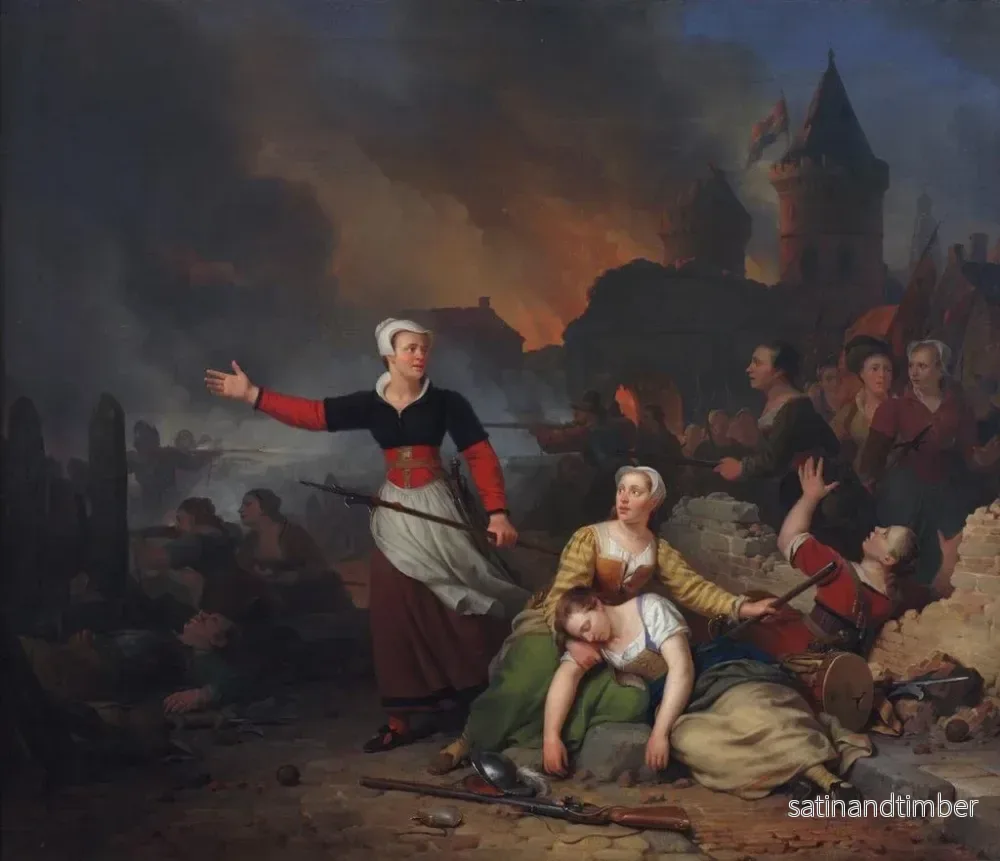 Reproduktion av målningen Kenau Simonsdr Hasselaar under belägringen av Haarlem - Ferdinand de Braekeleer - Bild 2