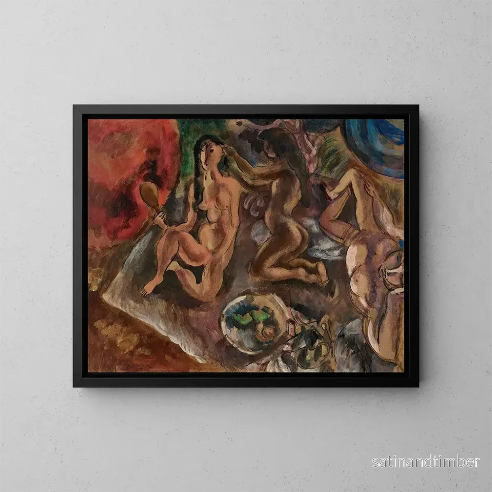 Reproduktion av målningen La toilette aux tropiques - Jules Pascin