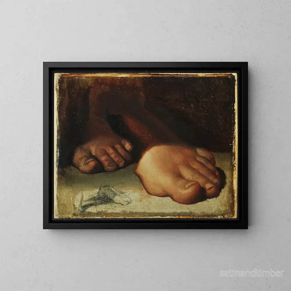 Reproduktion av målningen Studier för foten i Jesus som ger nycklarna till Sankt Peter – Jean-Auguste-Dominique Ingres Reproduktion av målningen Studier för foten i Jesus som ger nycklarna till Sankt Peter – Jean-Auguste-Dominique Ingres