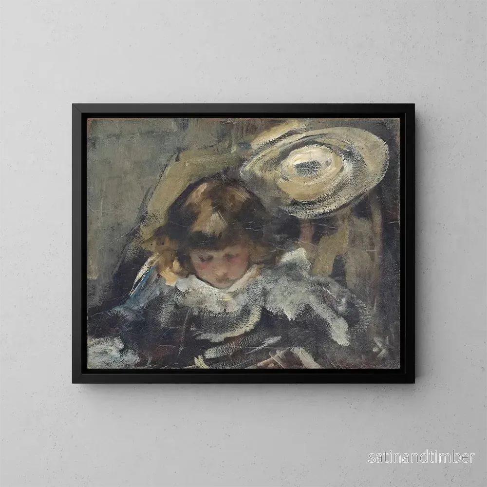 Reproduktion av målningen Av vilande - James Jebusa Shannon