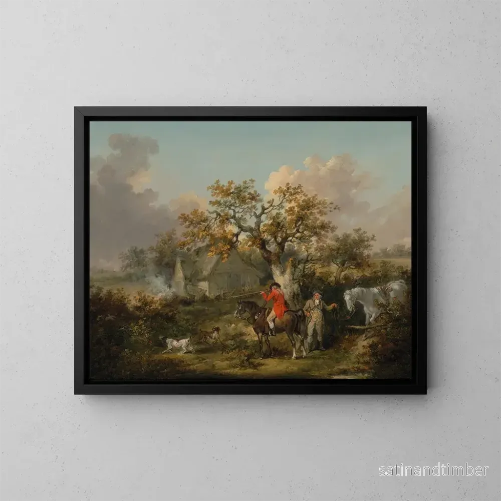 Reproduktion av målningen Tir au faisan - George Morland