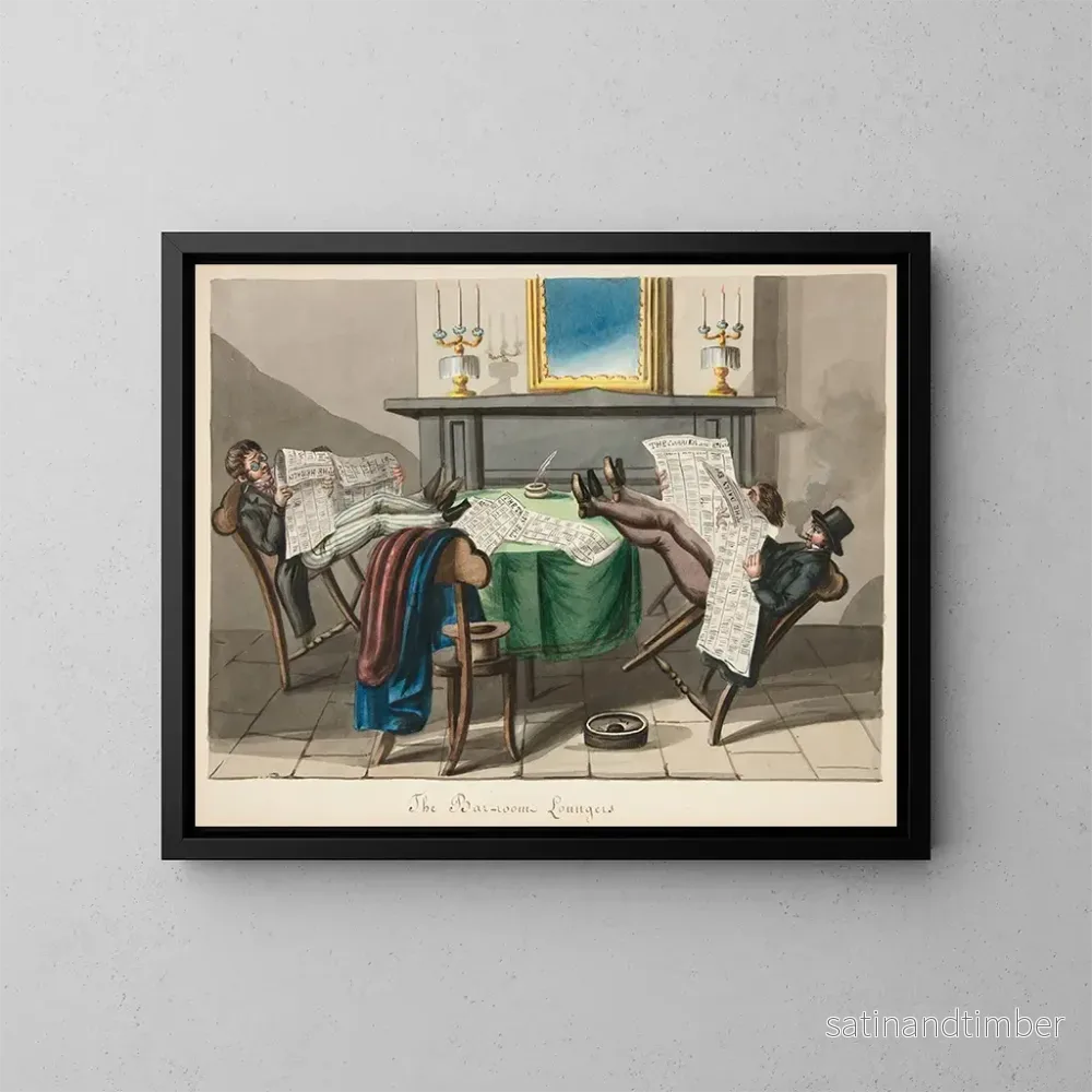 Reproduktion av målningen Les flâneurs du bar - Nicolino Calyo