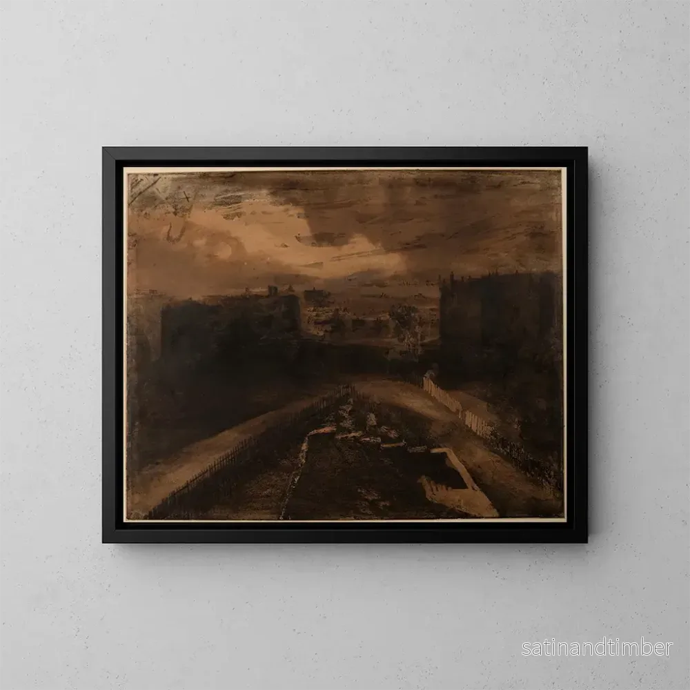 Reproduktion av målningen Vue de Paris - Victor Hugo