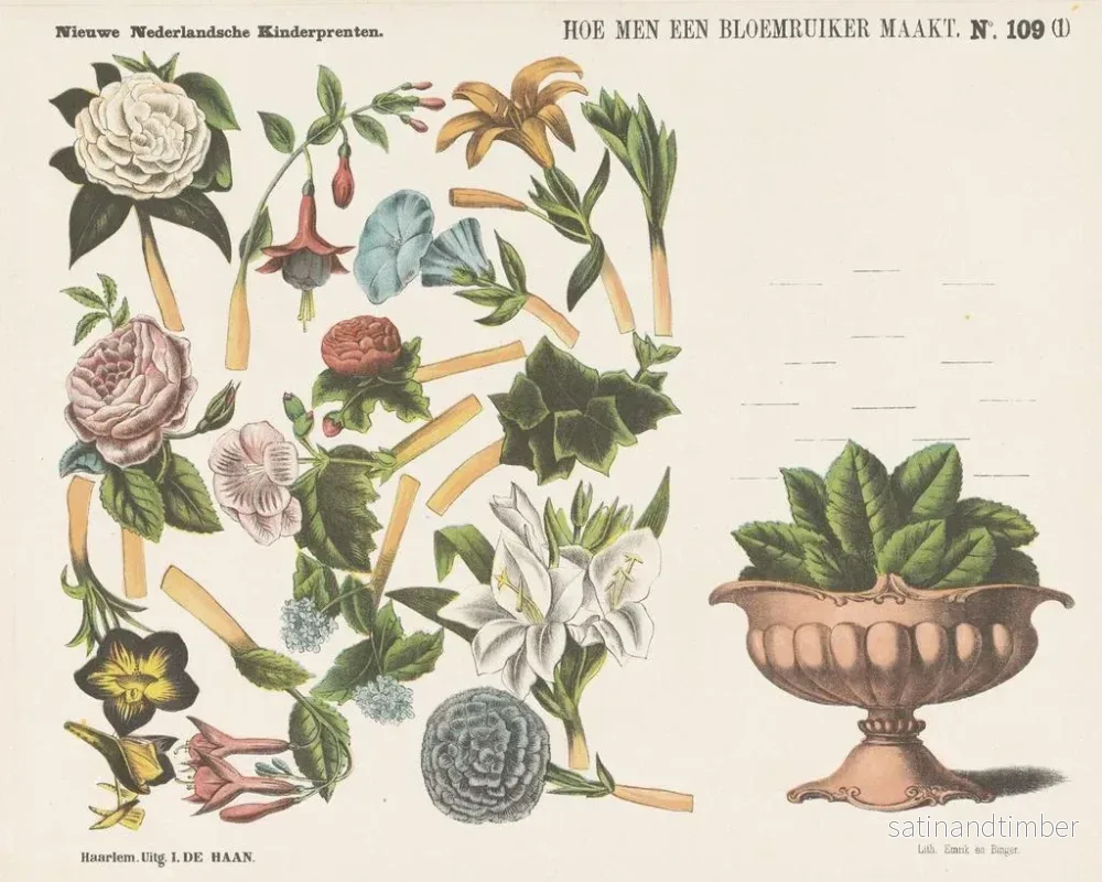 Reproduktion av målningen Hur man gör en blomsterbukett - Emrik Binger - Bild 2