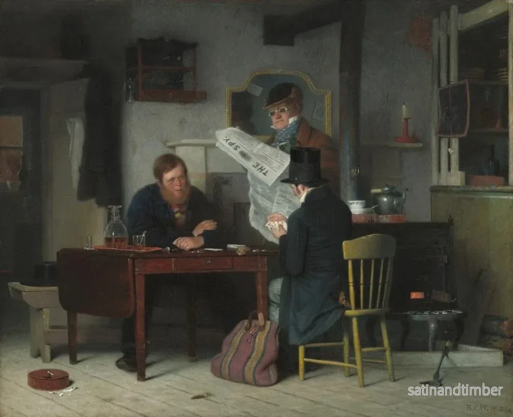Reproduktion av målningen En väntan på scenen - Richard Caton Woodville - Bild 2