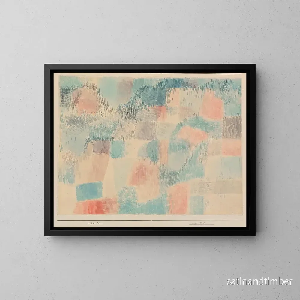Reproduktion av målningen Terre rouge - Paul Klee