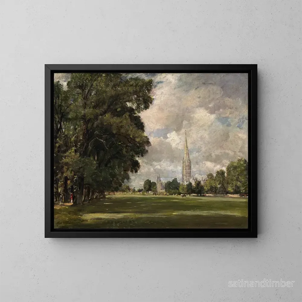 Reproduktion av målningen Salisbury Cathedral från Lower Marsh Close - John Constable
