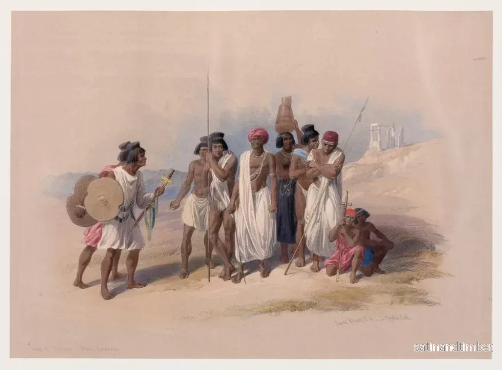 Reproduktion av målningen av Nubiens grupp i Wadi Kardasey - David Roberts - Bild 2