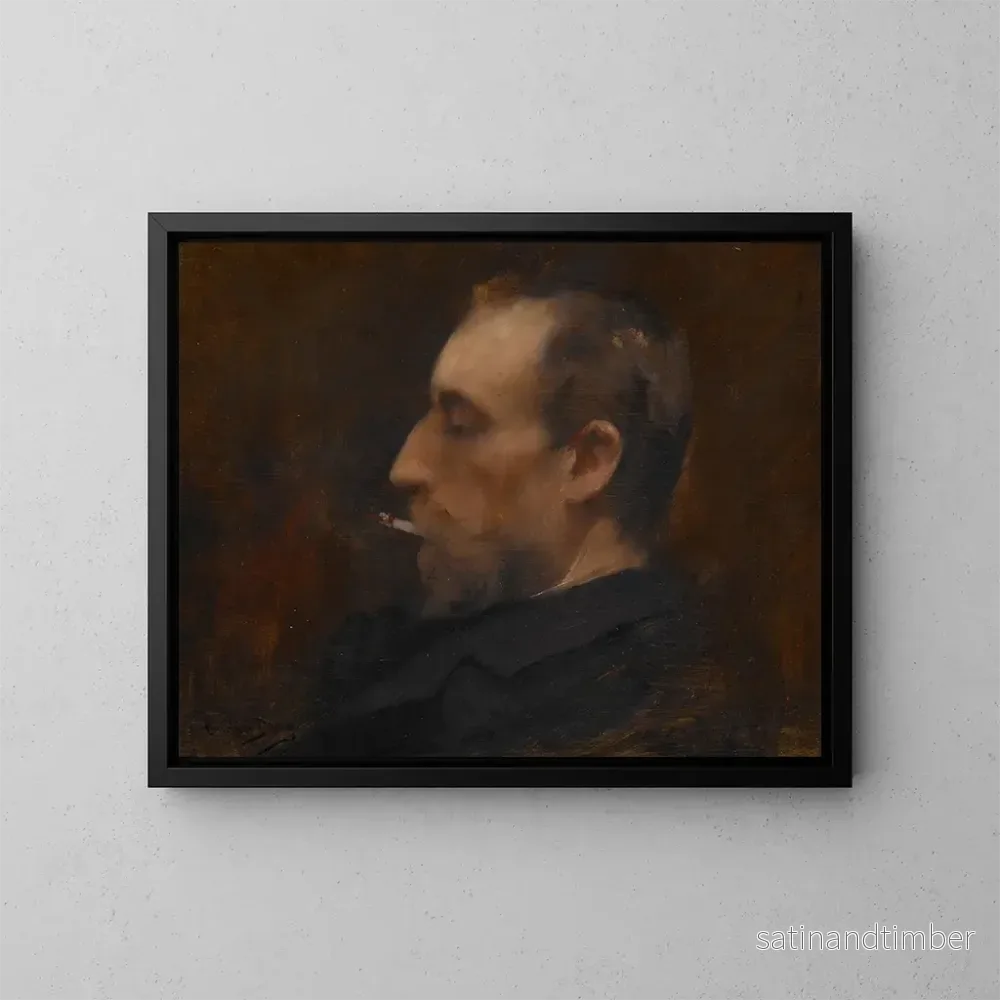 Reproduktion av målningen Portrait av en man - Carolus-Duran