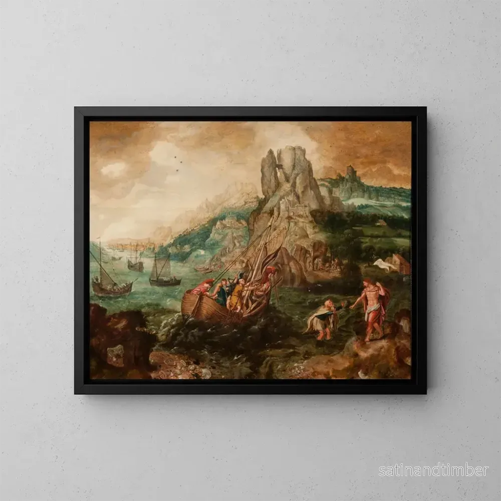 Reproduktion av målningen La dernière apparition du Christ à ses disciples - Herri met de Bles
