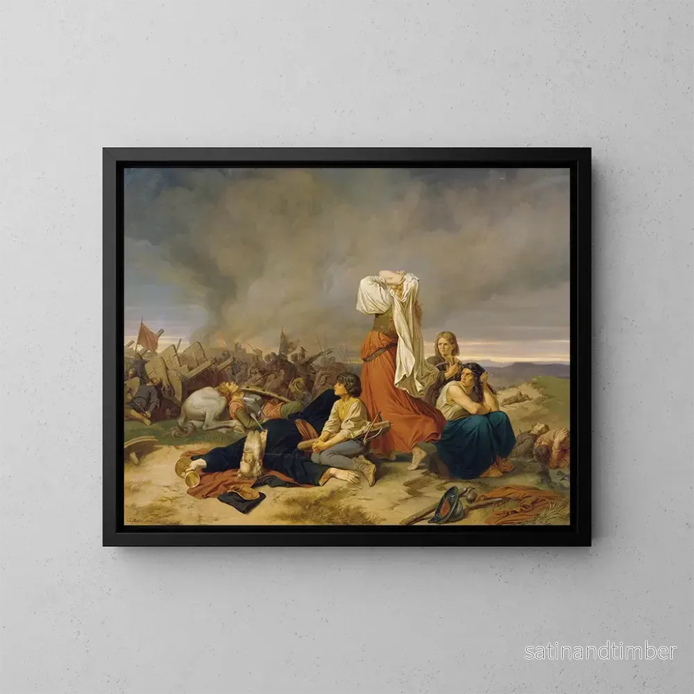 Reproduktion av målningen La bataille de Lipan 1434 - Christoph Christian Ruben