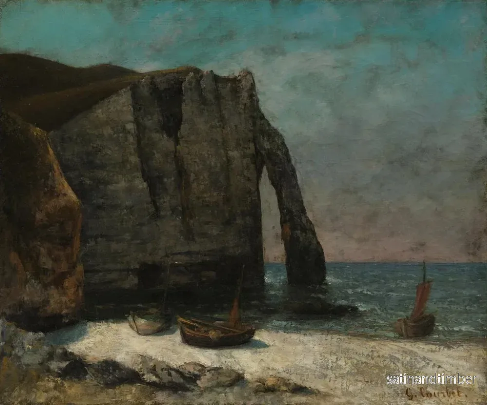 Reproduktion av målningen La falaise à Étretat - Gustave Courbet - Bild 2